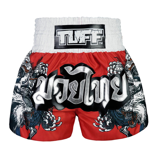 TUFF Sport MS684 Wolfpack Muay Thai Shorts Red - front view