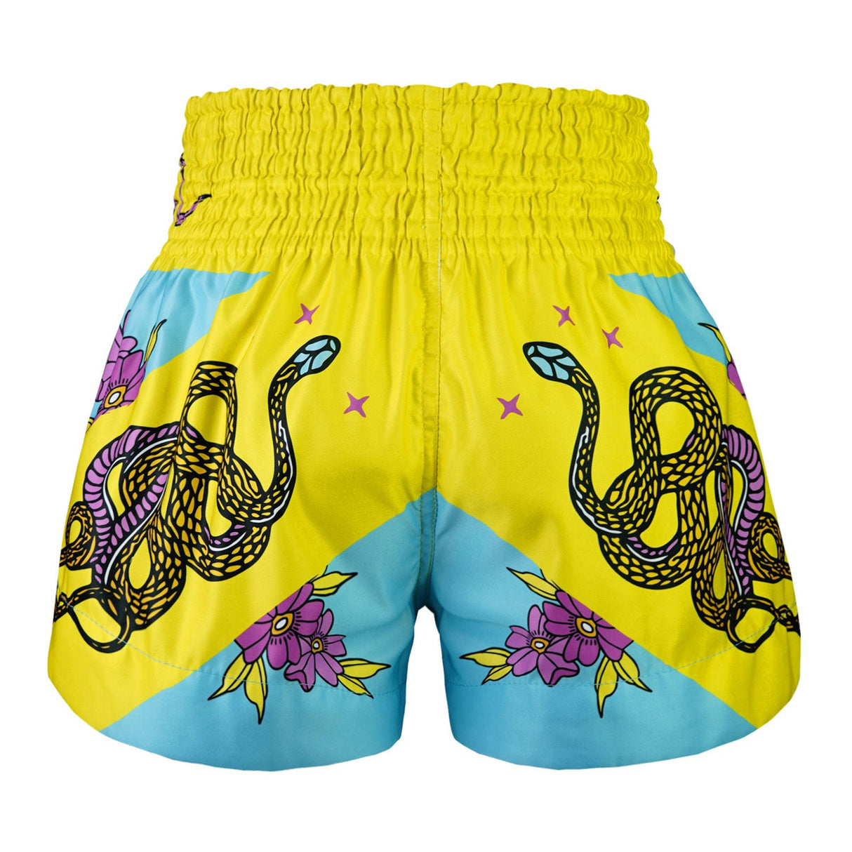 TUFF Sport MS685 Tiger and Python Muay Thai Shorts Light Blue