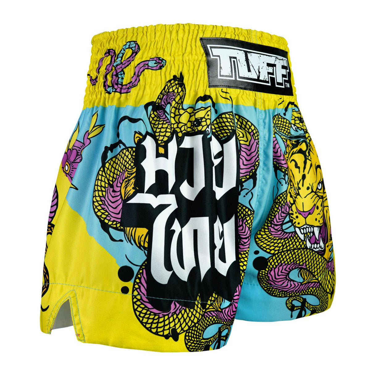 TUFF Sport MS685 Tiger and Python Muay Thai Shorts Light Blue