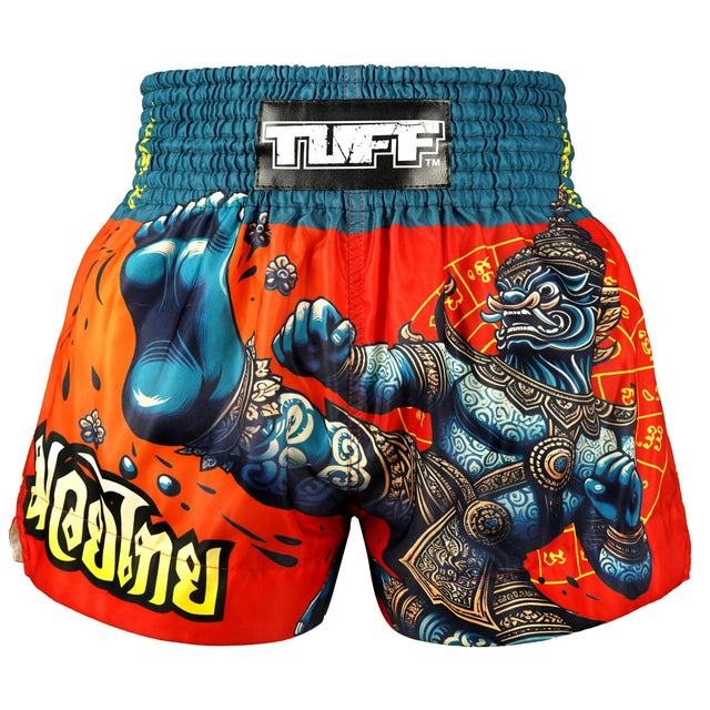 TUFF Sport MS687 The Emerald King Muay Thai Shorts Red - front view