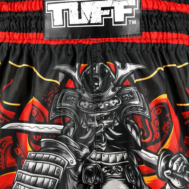 TUFF Sport RMS101 High-Cut Retro The Undefeated Steel Spirits Muay Thai Shorts Brown - fit and cut detail