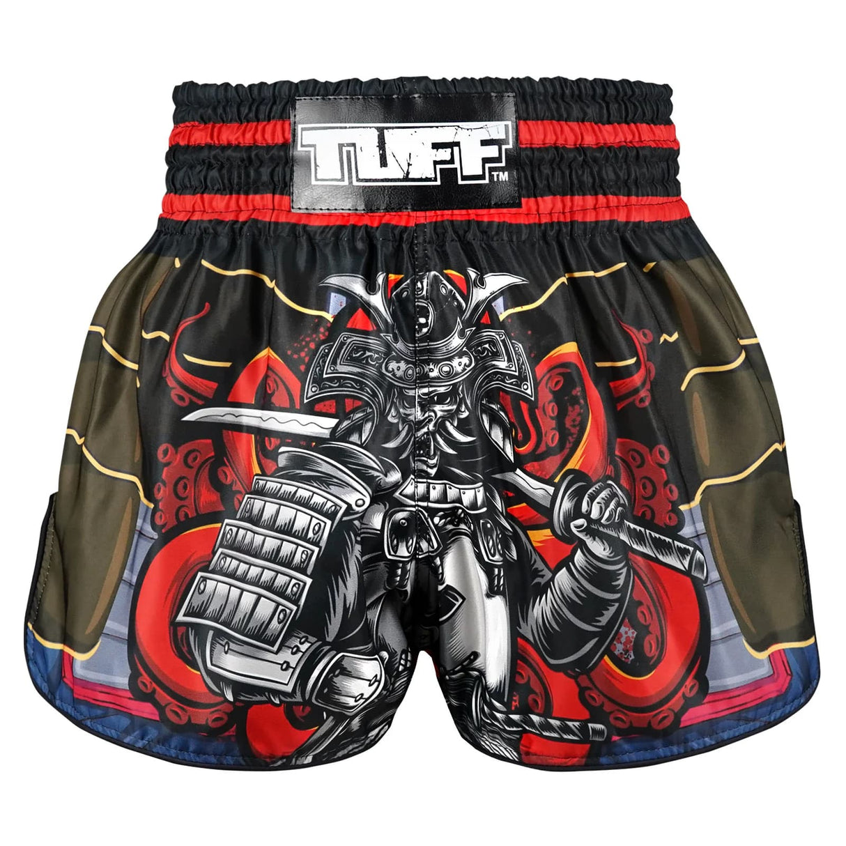 TUFF Sport RMS101 High-Cut Retro The Undefeated Steel Spirits Muay Thai Shorts Brown - front view