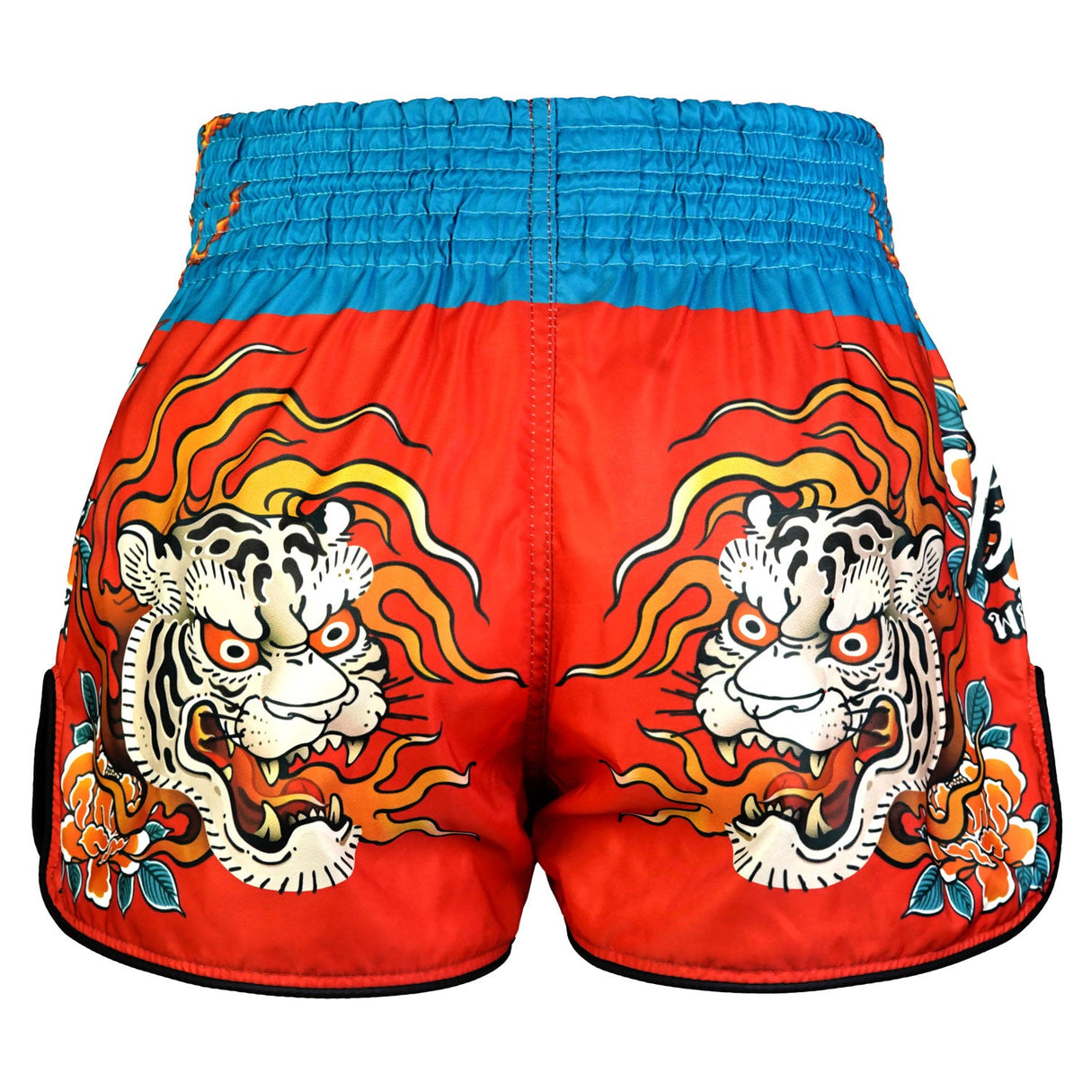 TUFF Sport RMS002 Payak Fuujin the Wind God Muay Thai Shorts Red - side detail