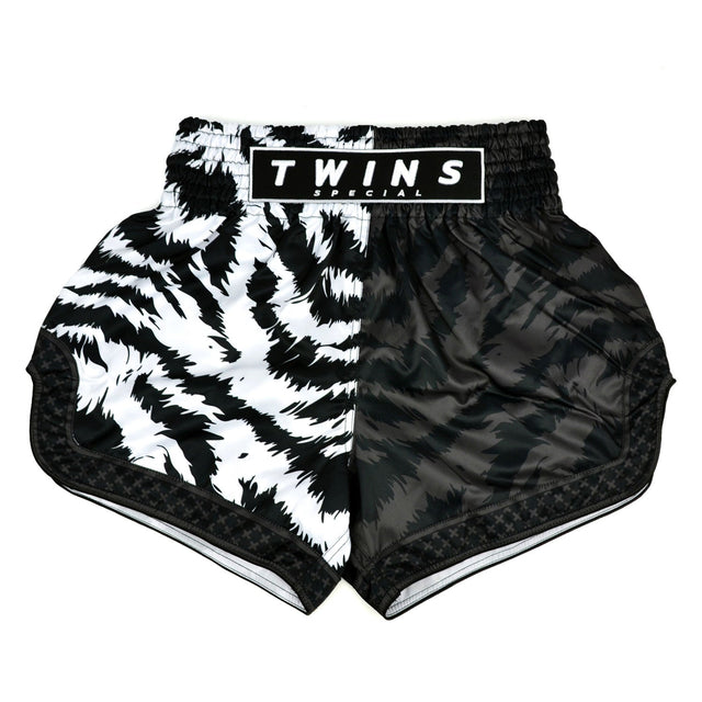 Twins Special Muay Thai Shorts Jungle Black-White