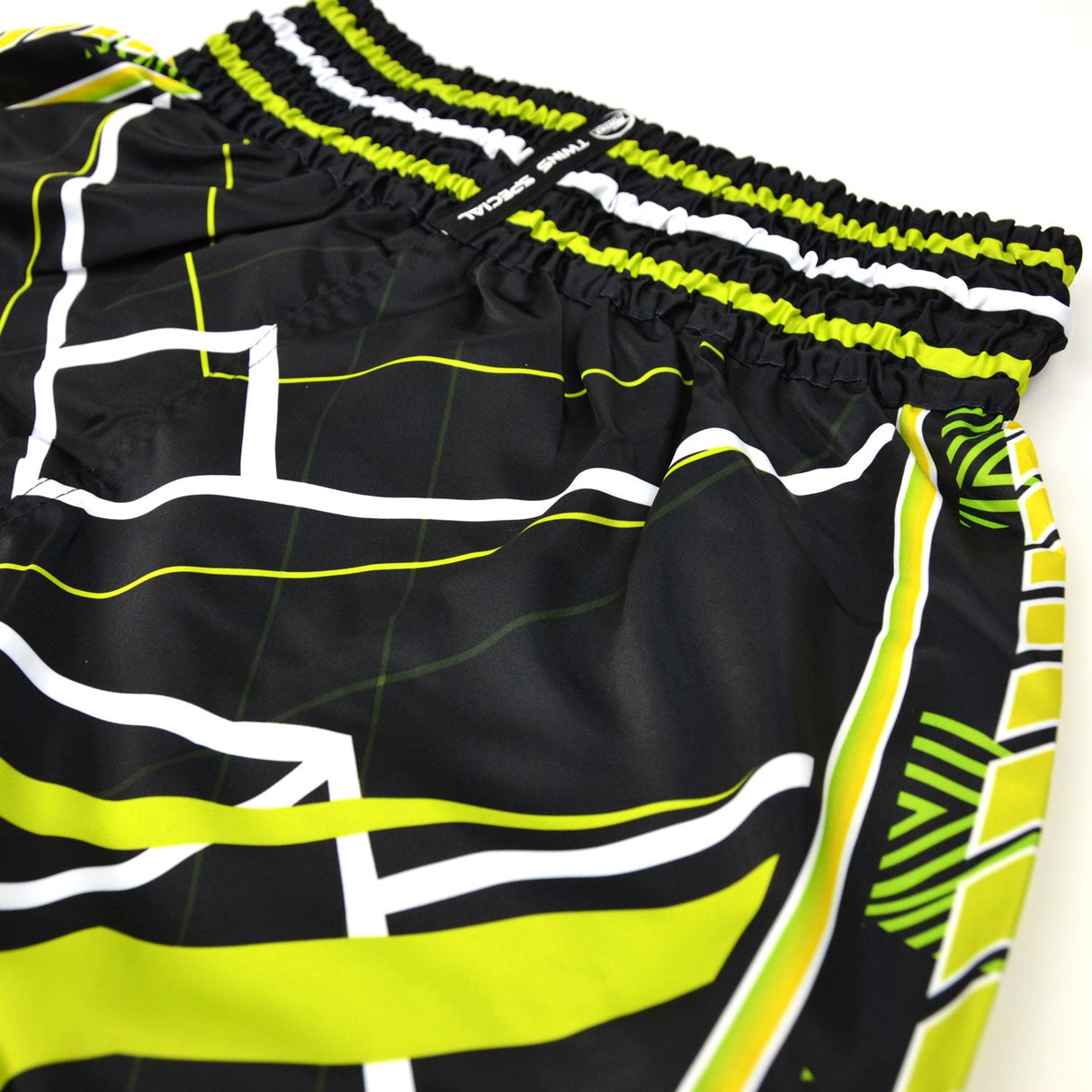 Twins Special RACING Muay Thai Shorts - Black/Green