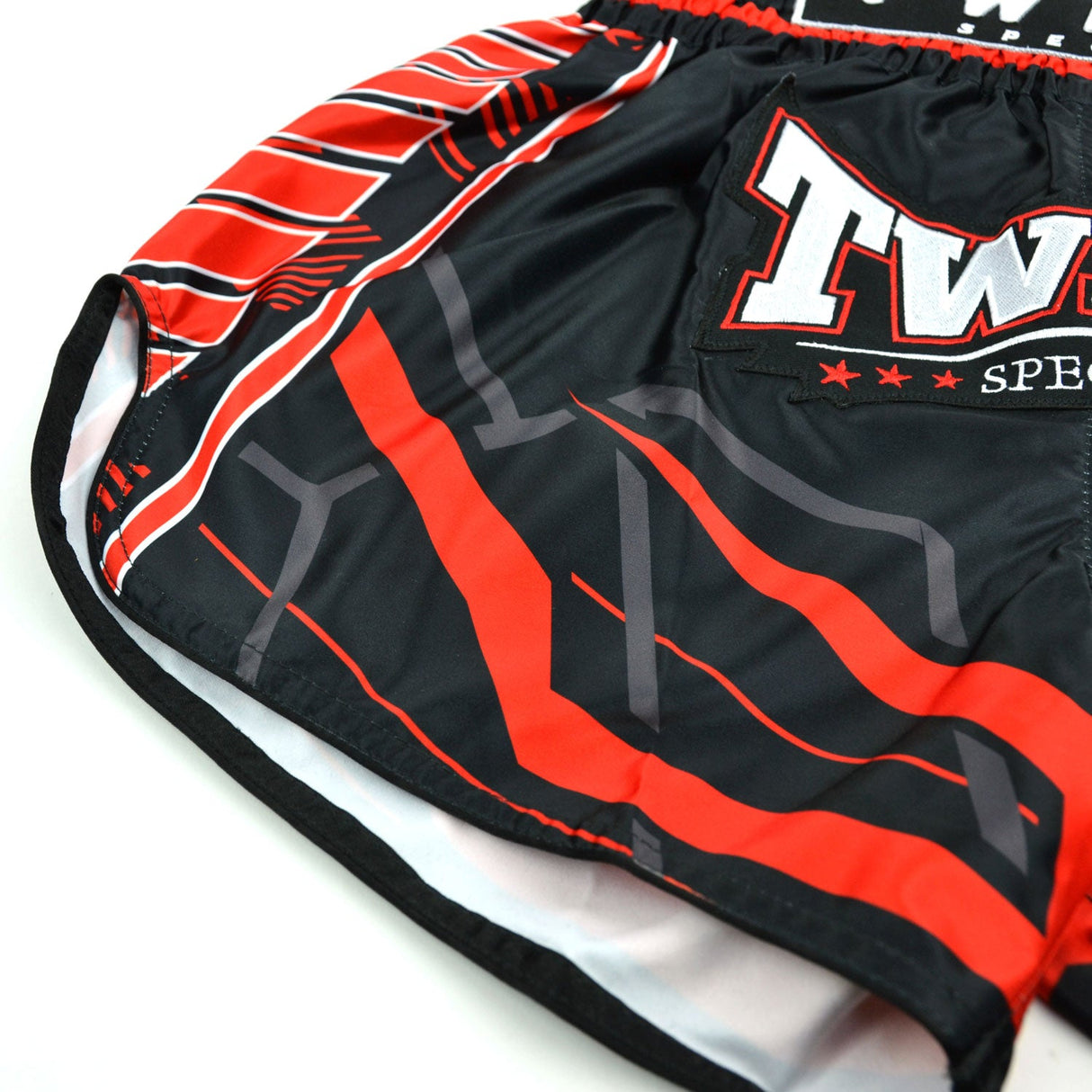 Twins Special RACING Muay Thai Shorts - Black/Red