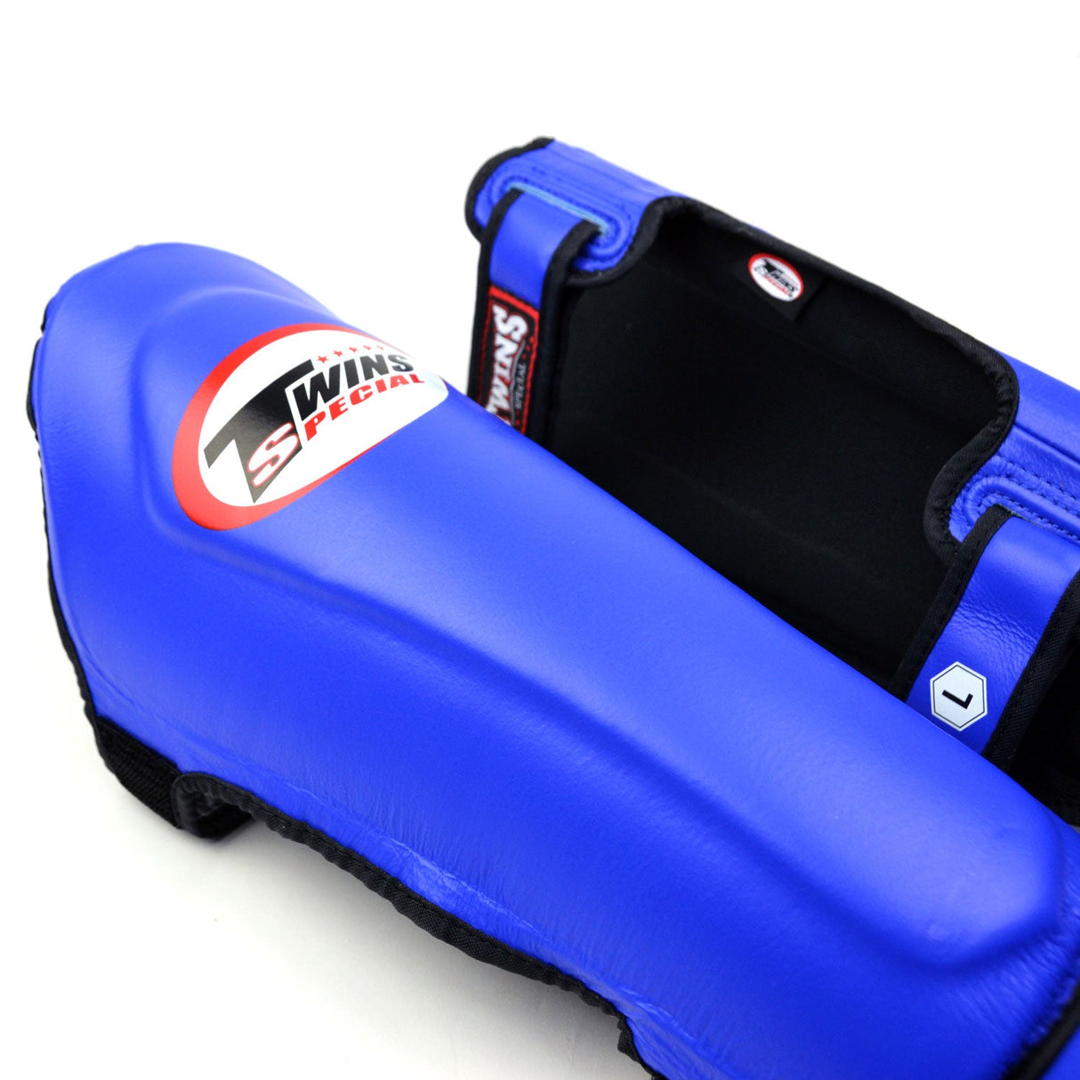 Twins Special SGL10 Leather Shin Pads Blue