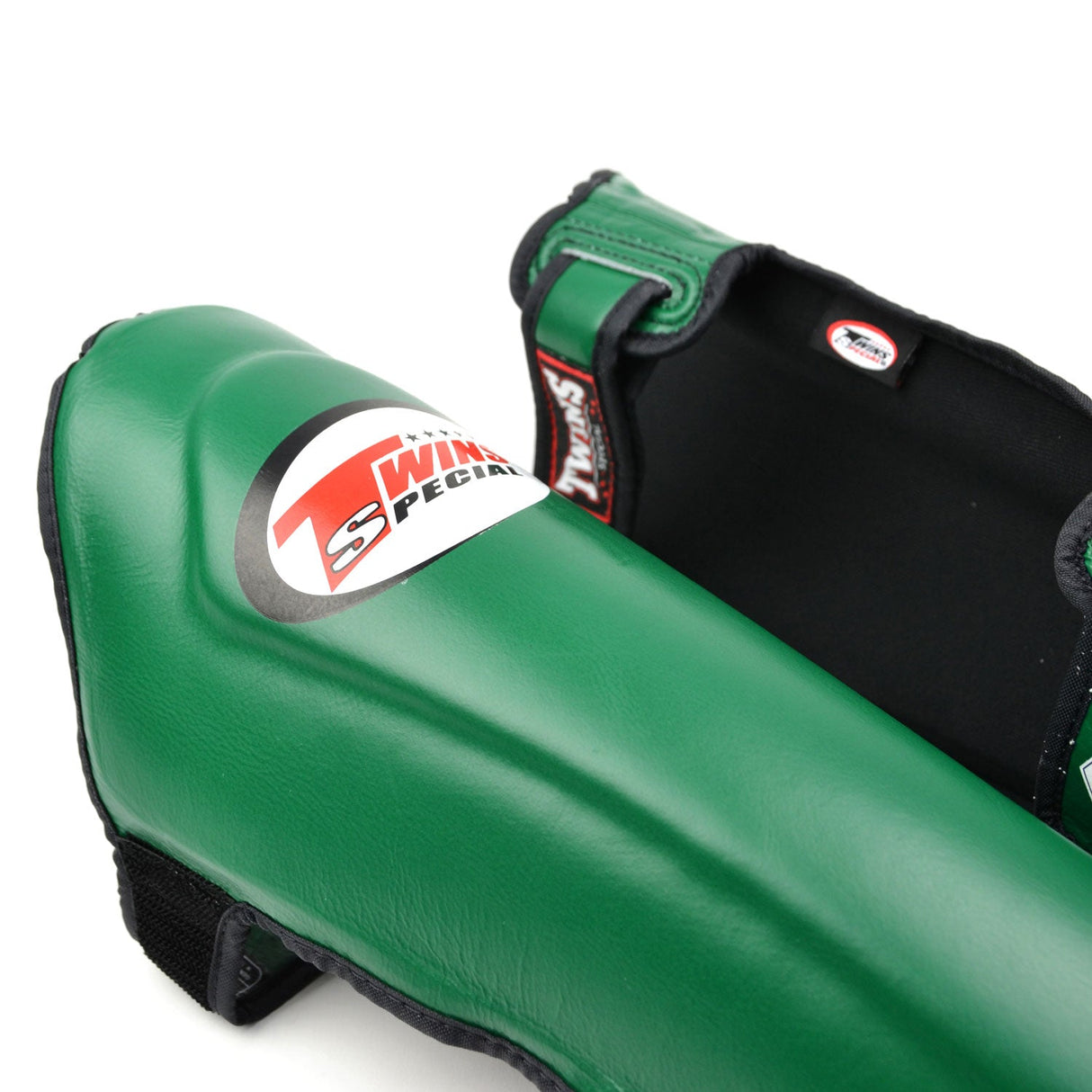 Twins Special SGL10 Leather Shin Pads Dark Green