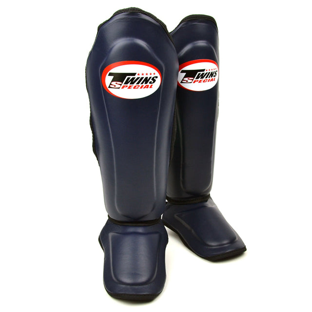 Twins Special SGL10 Leather Shin Pads Navy