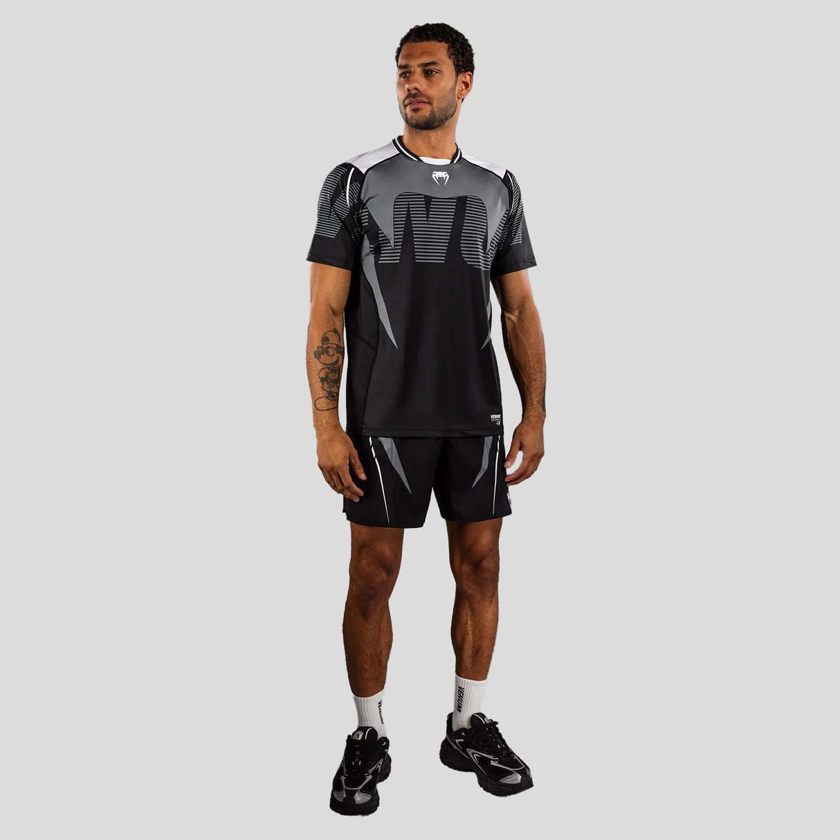 Venum Adrenaline Dry Tech T-Shirt Black/Silver Grey