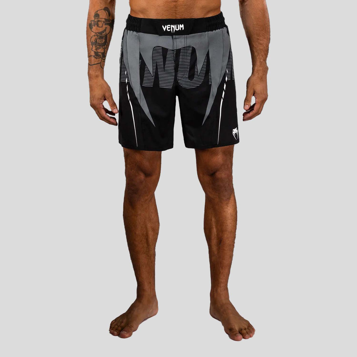 Venum Adrenaline Fight Shorts Black/Silver Grey