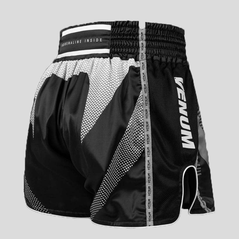 Venum Adrenaline Muay Thai Shorts Black/Silver Grey