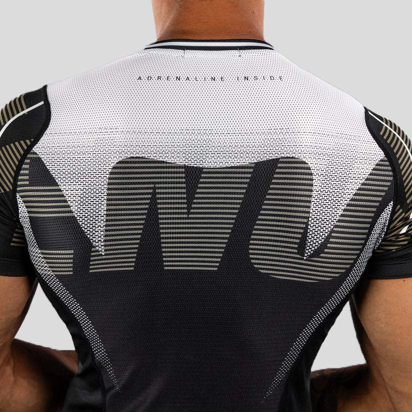 Venum Adrenaline Short Sleeve Rash Guard Black/Sand