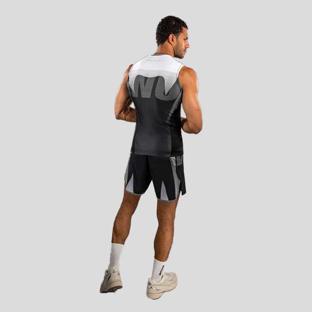 Venum Adrenaline Sleeveless Rash Guard Black/Silver Grey