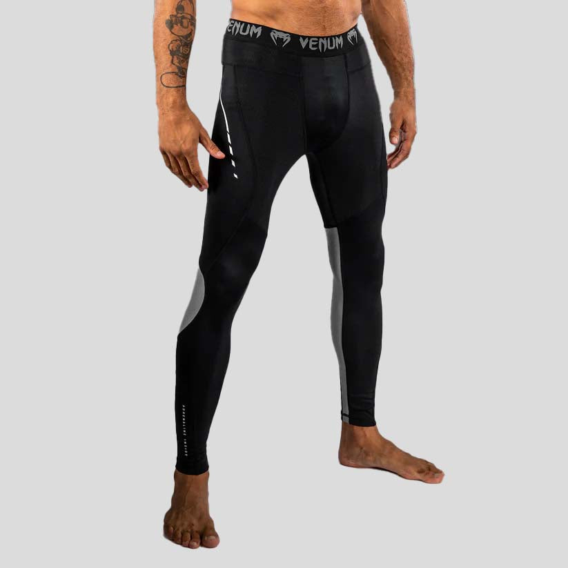 Venum Adrenaline Spats Black/Silver Grey