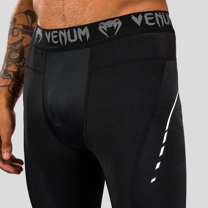 Venum Adrenaline Spats Black/Silver Grey