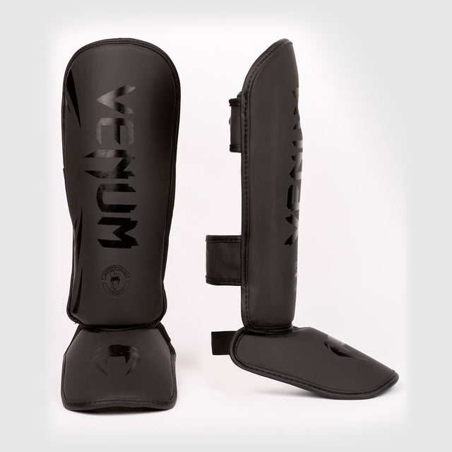 Venum Challenger Kids Shin Guards Black/Black - back