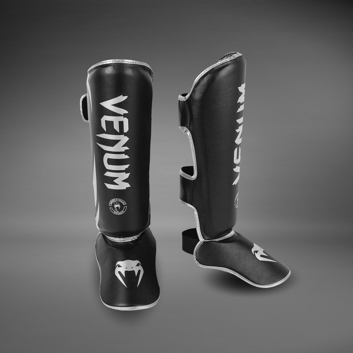 Venum Challenger Stand Up Shin Guards Black/Silver - back