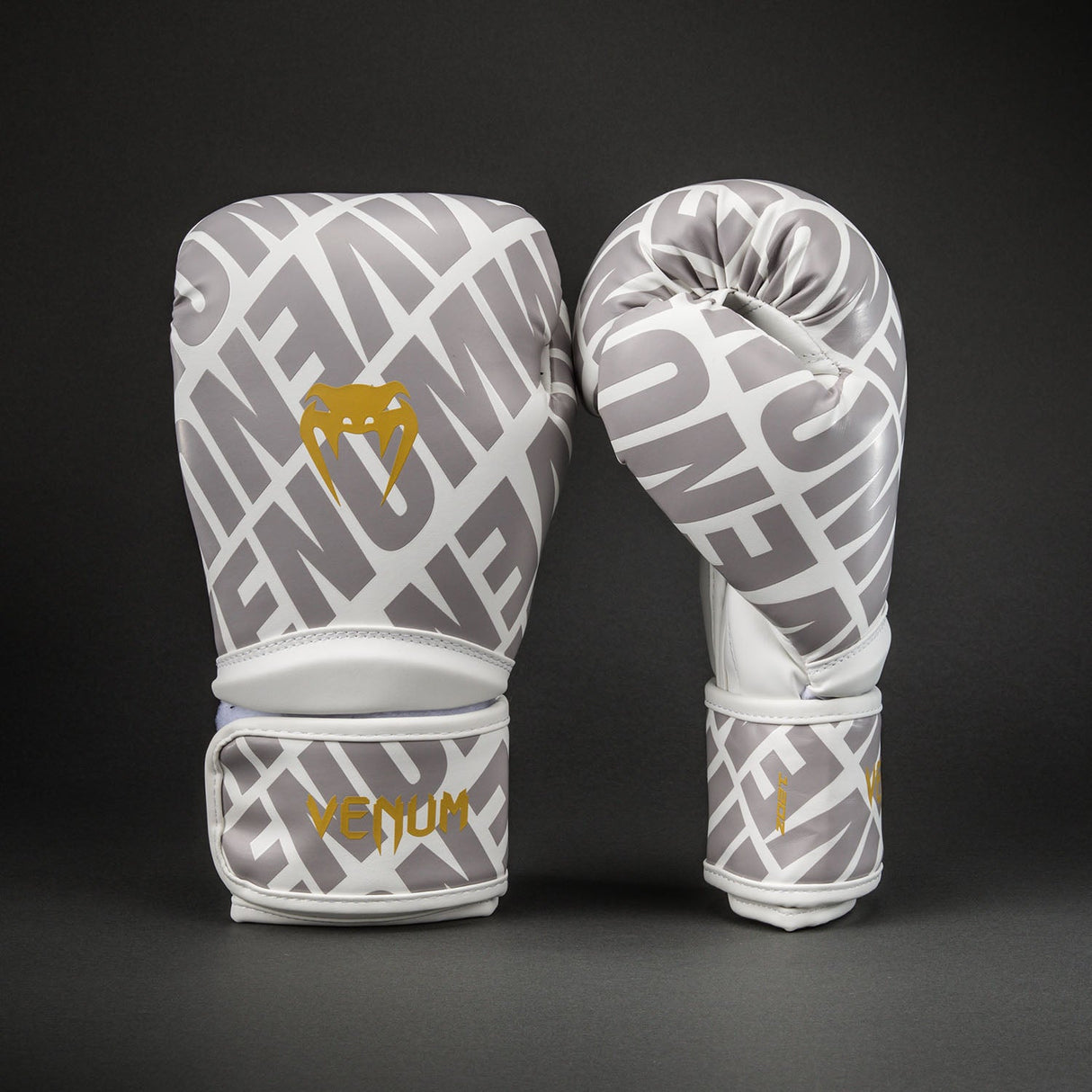 Venum Contender 1.5 XT 3D Boxing Gloves White/ Gold - front