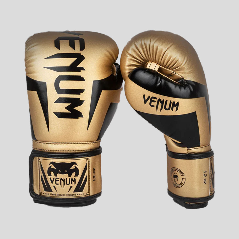 Venum Elite Boxing Gloves Gold/Black