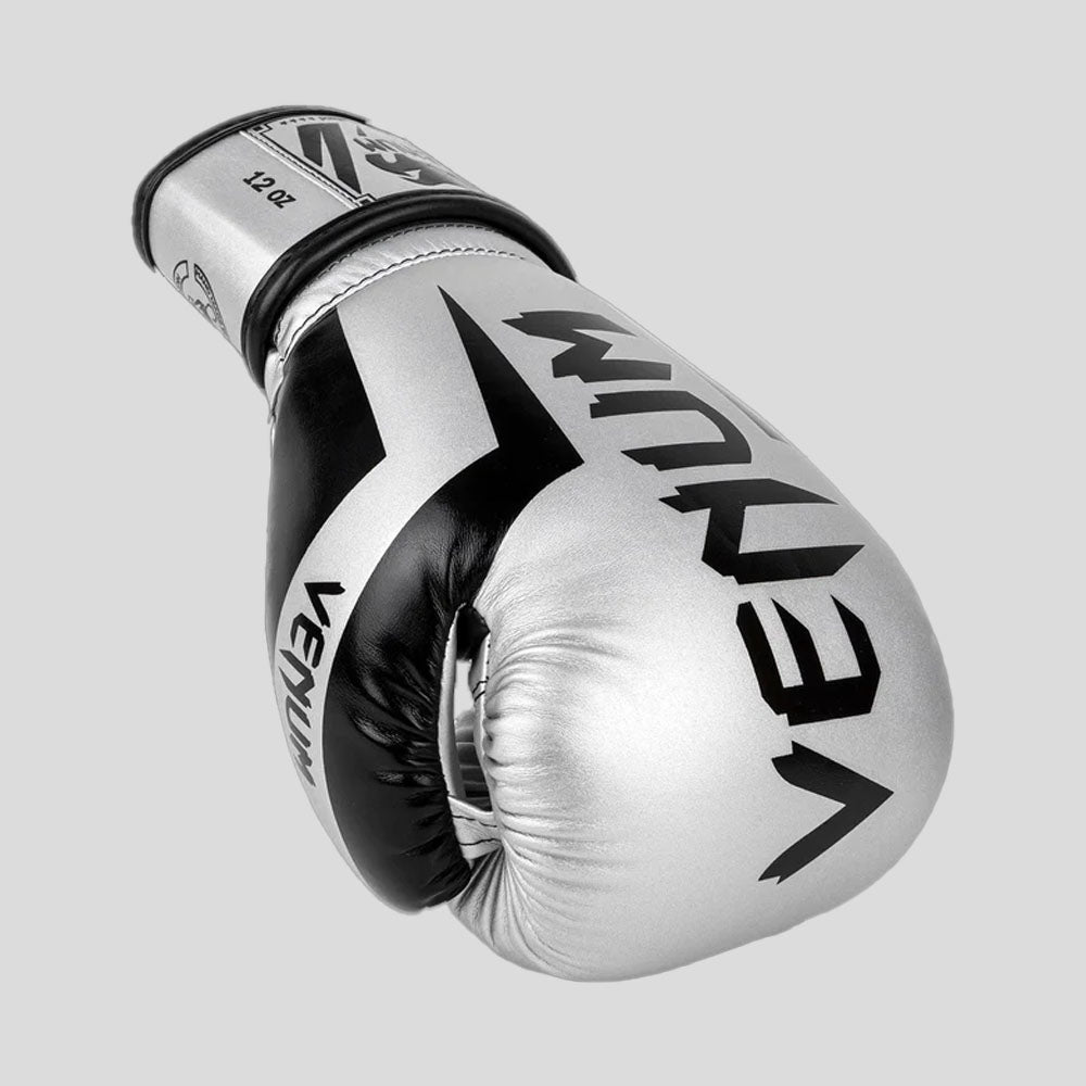 Venum Elite Boxing Gloves Silver/Black