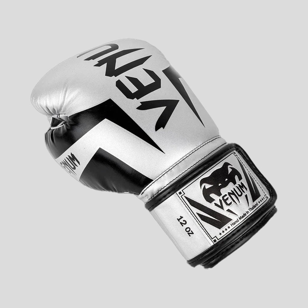Venum Elite Boxing Gloves Silver/Black