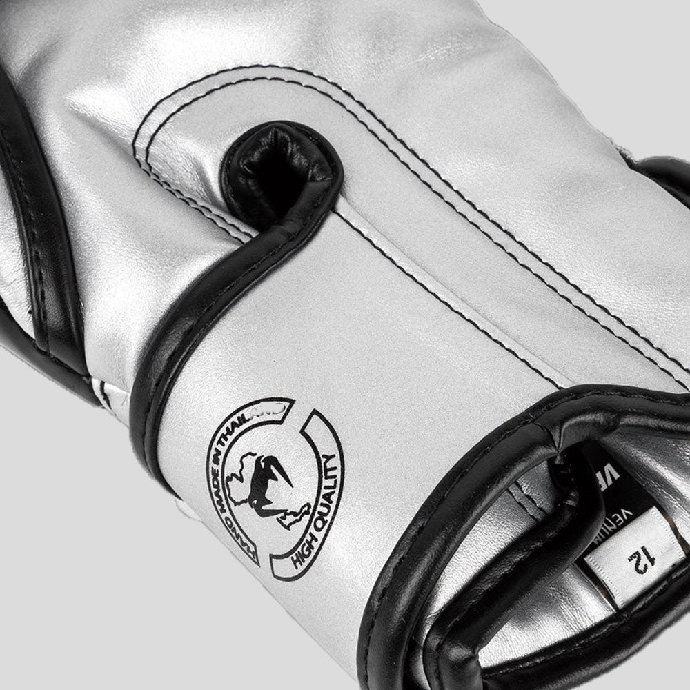 Venum Elite Boxing Gloves Silver/Black