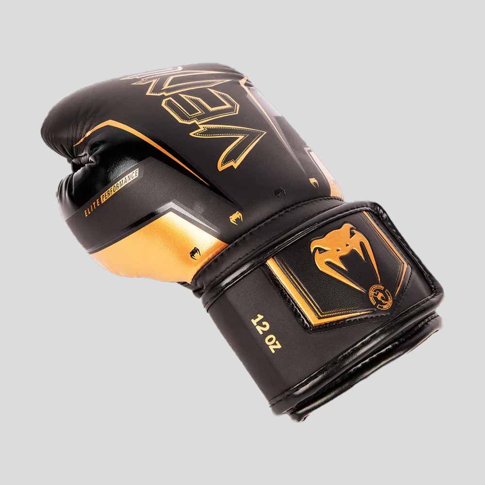 Venum Elite Evo Boxing Gloves Black/Bronze