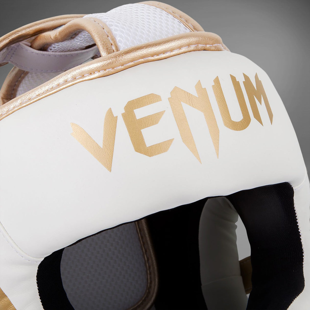 Venum Elite Headgear White/Gold - detail