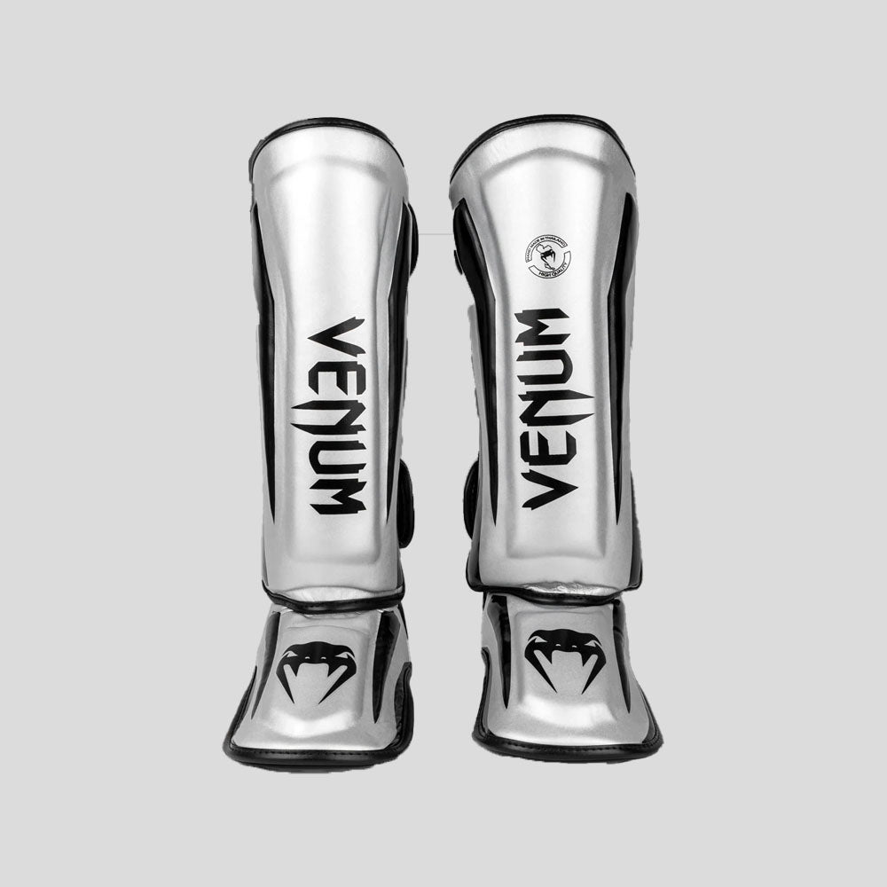 Venum Elite Stand Up Shin Guards Silver/Black