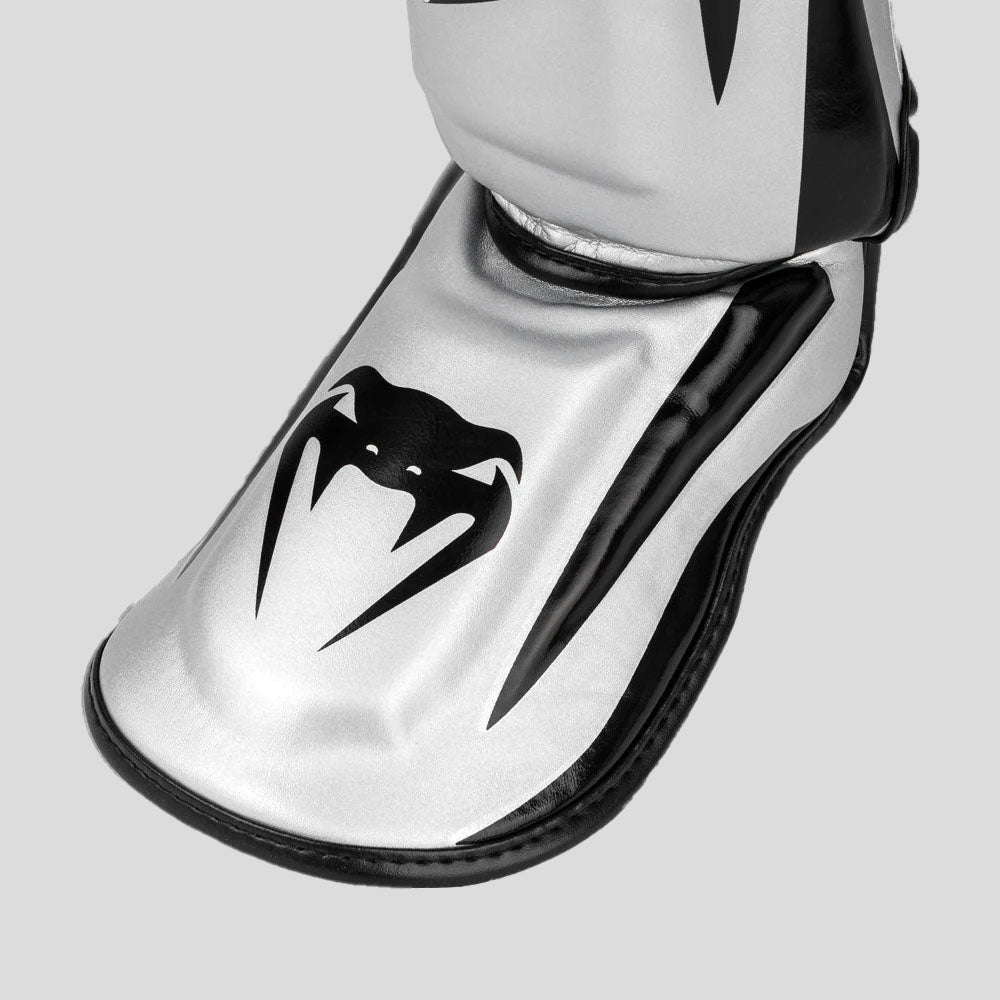 Venum Elite Stand Up Shin Guards Silver/Black