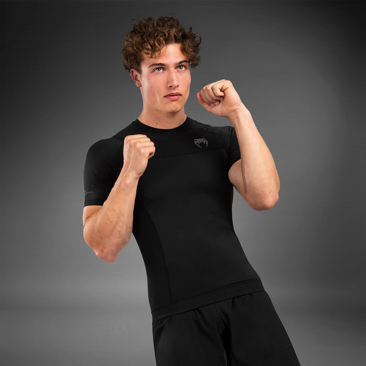 Venum G Fit Air Rashguard Shortsleeve Black - front