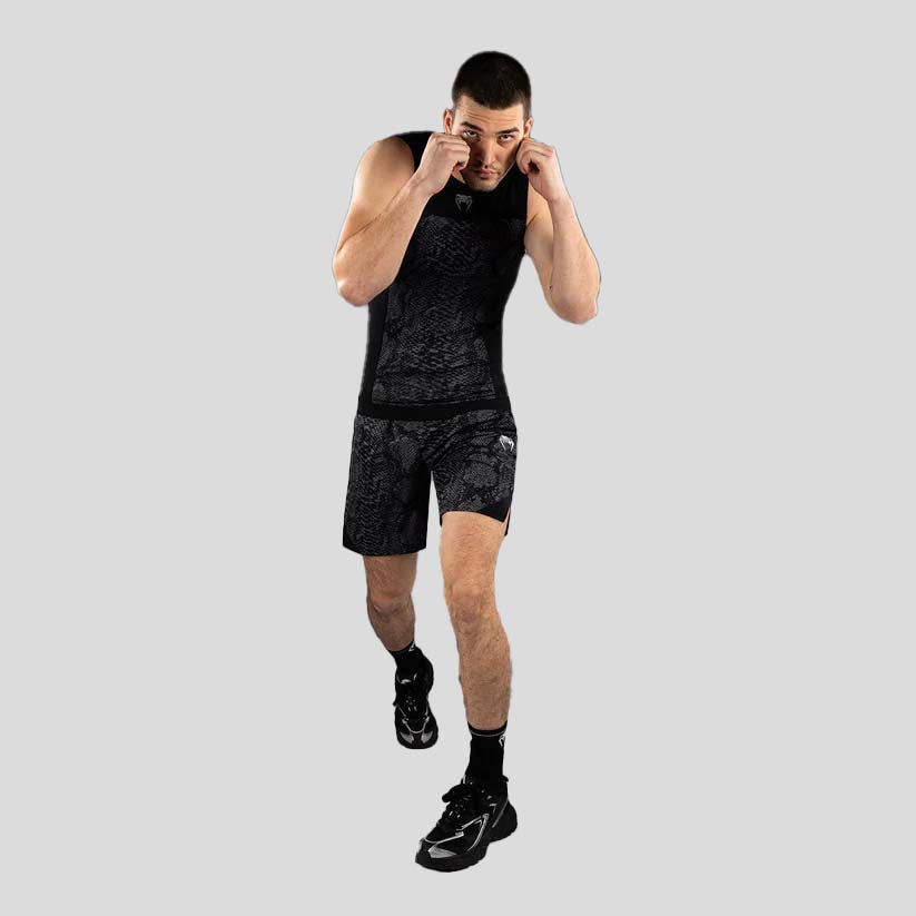 Venum G-Fit Scales Sleeveless Rash Guard Black/Charcoal Grey