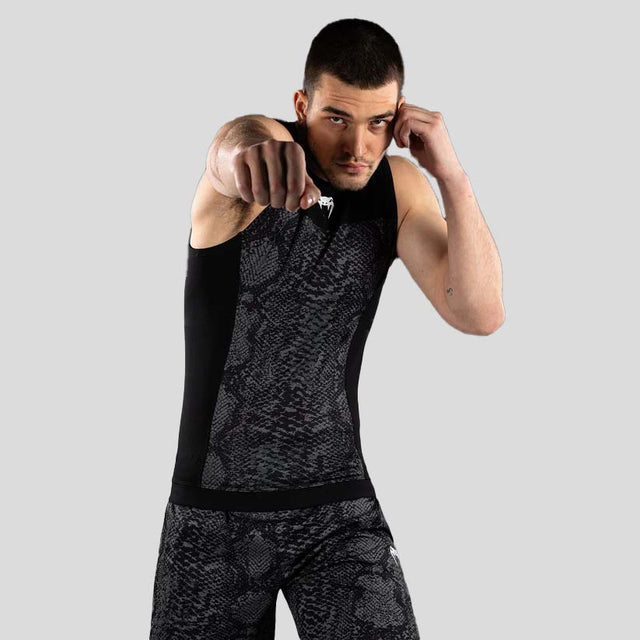 Venum G-Fit Scales Sleeveless Rash Guard Black/Charcoal Grey