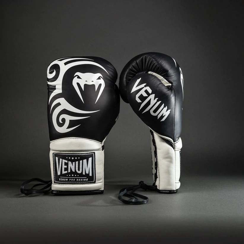 Venum Giant 2.0 Mike Tyson Pro Laced Boxing Gloves Deep Black/Optical White