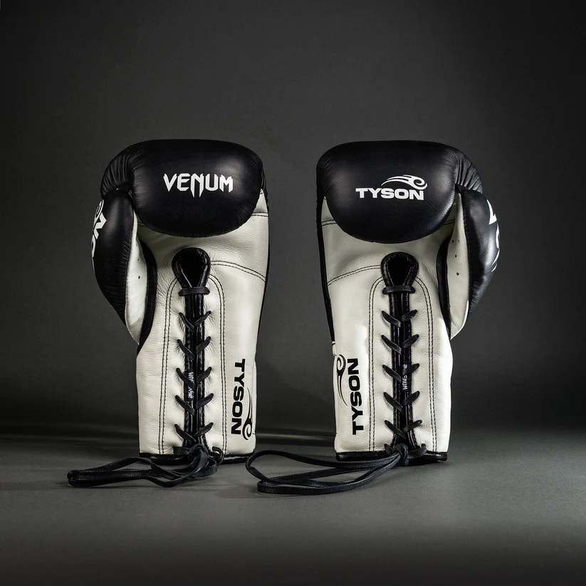 Venum Giant 2.0 Mike Tyson Pro Laced Boxing Gloves Deep Black/Optical White