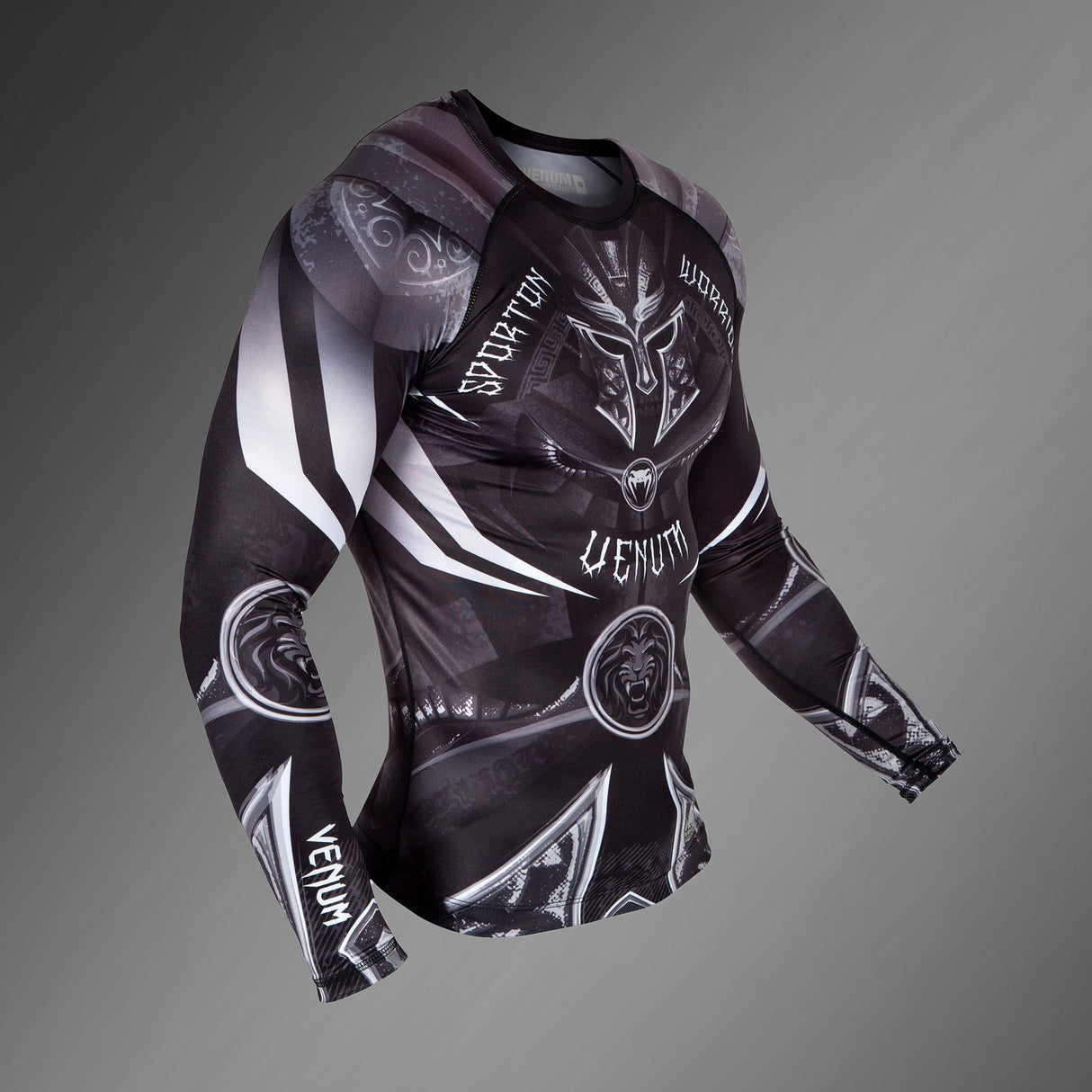 Venum Gladiator 3.0 Rashguard Long Sleeves Black/White - 6