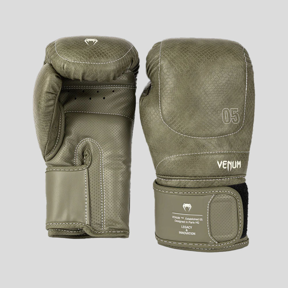 Venum Impact Evo Scales Boxing Gloves Army Green