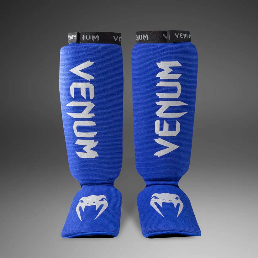 Venum Kontact Shin Guards Royal Blue/Silver