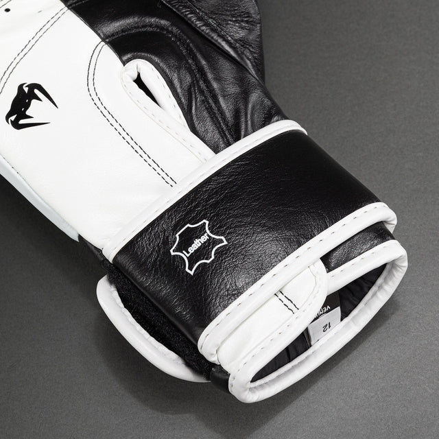 Venum Shield Pro Boxing Gloves with Velcro Black/White - side