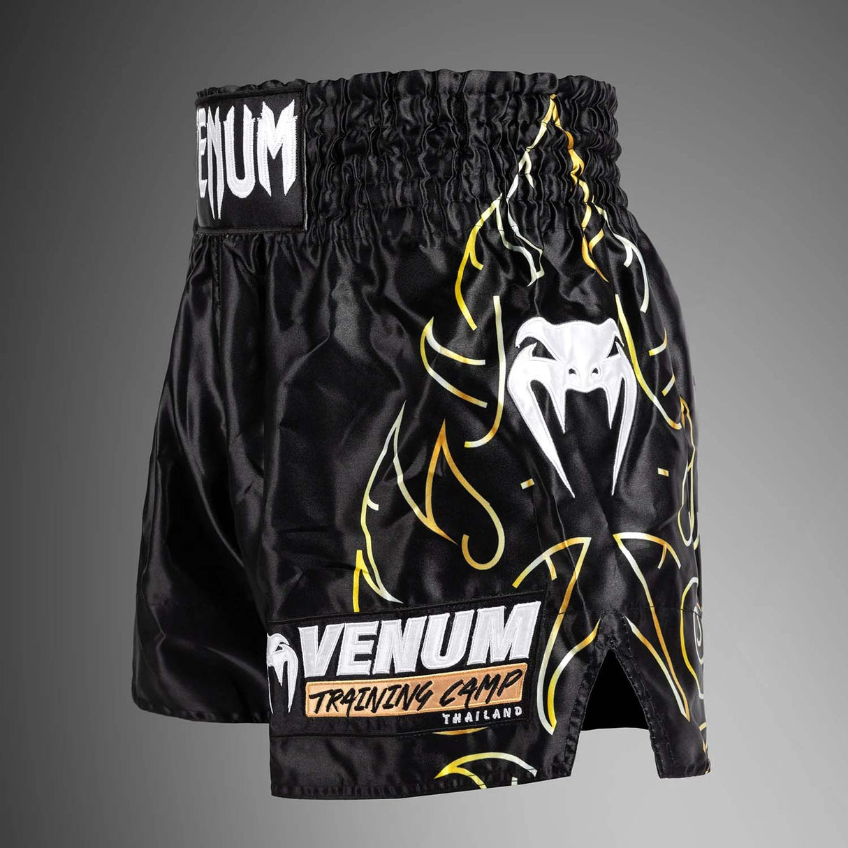 Venum VTC Flames Muay Thai Shorts Black/Gold