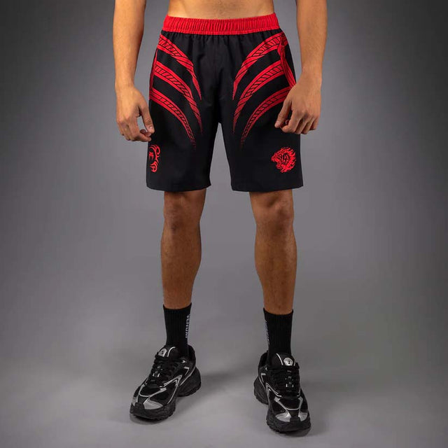 Venum x Mike Tyson Tiger Training Shorts Deep Black/Intense Red