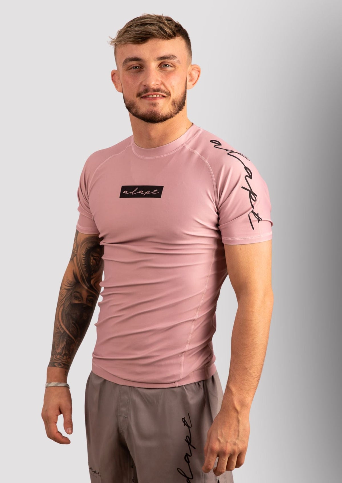Adapt Jiu-Jitsu Mens Original Rash Guard Pink