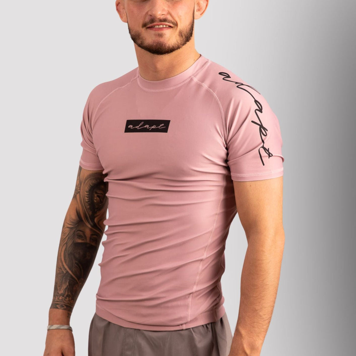 Adapt Jiu-Jitsu Mens Original Rash Guard Pink