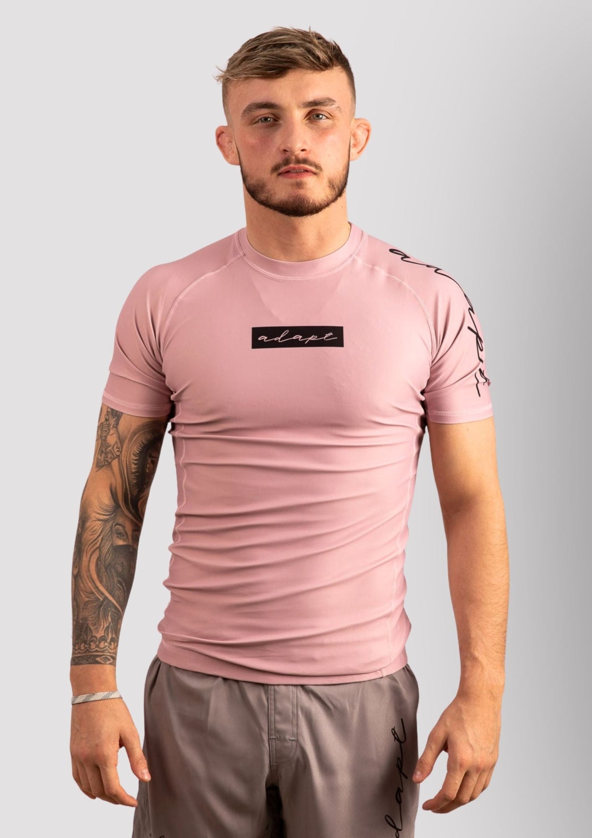 Adapt Jiu-Jitsu Mens Original Rash Guard Pink