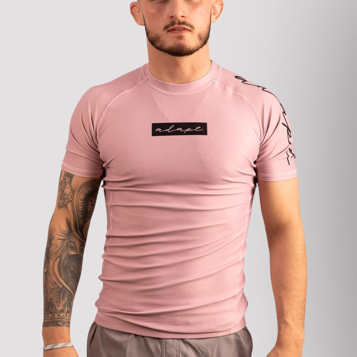 Adapt Jiu-Jitsu Mens Original Rash Guard Pink