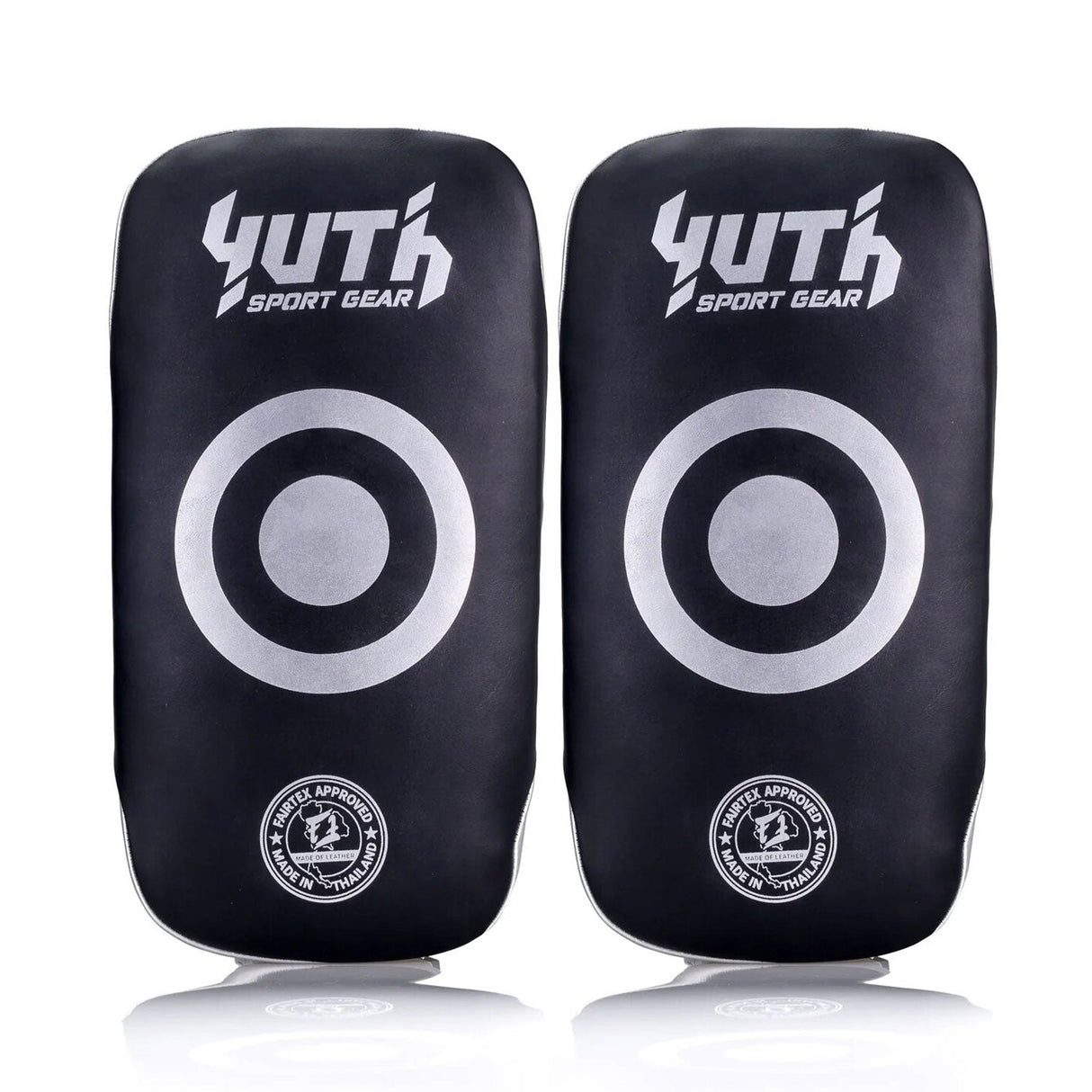 Yuth Thai Kick Pads - Black/Silver