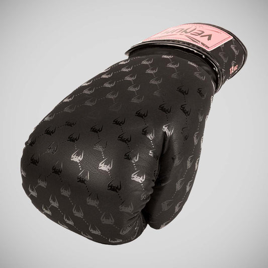 Black/Pink Venum Impact Monogram Boxing Gloves