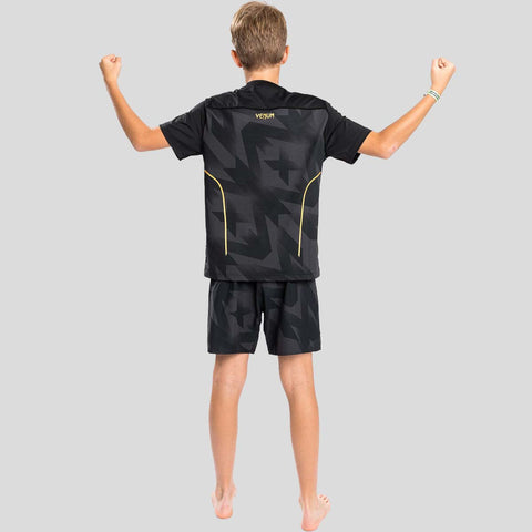 Black/Gold Venum Razor Kids Dry Tech T-Shirt