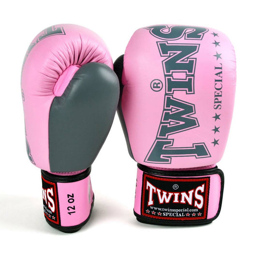 Pink-Grey Twins BGVL3 2-Tone Boxing Gloves